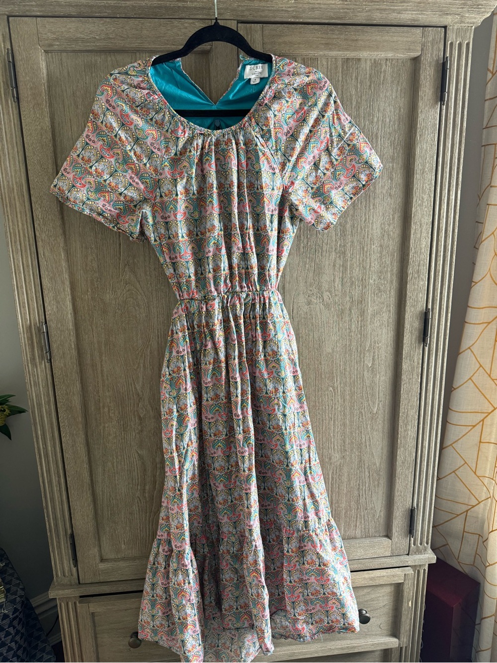 J. Crew Liberty Fabric Multicolor Paisley Maxi Dress